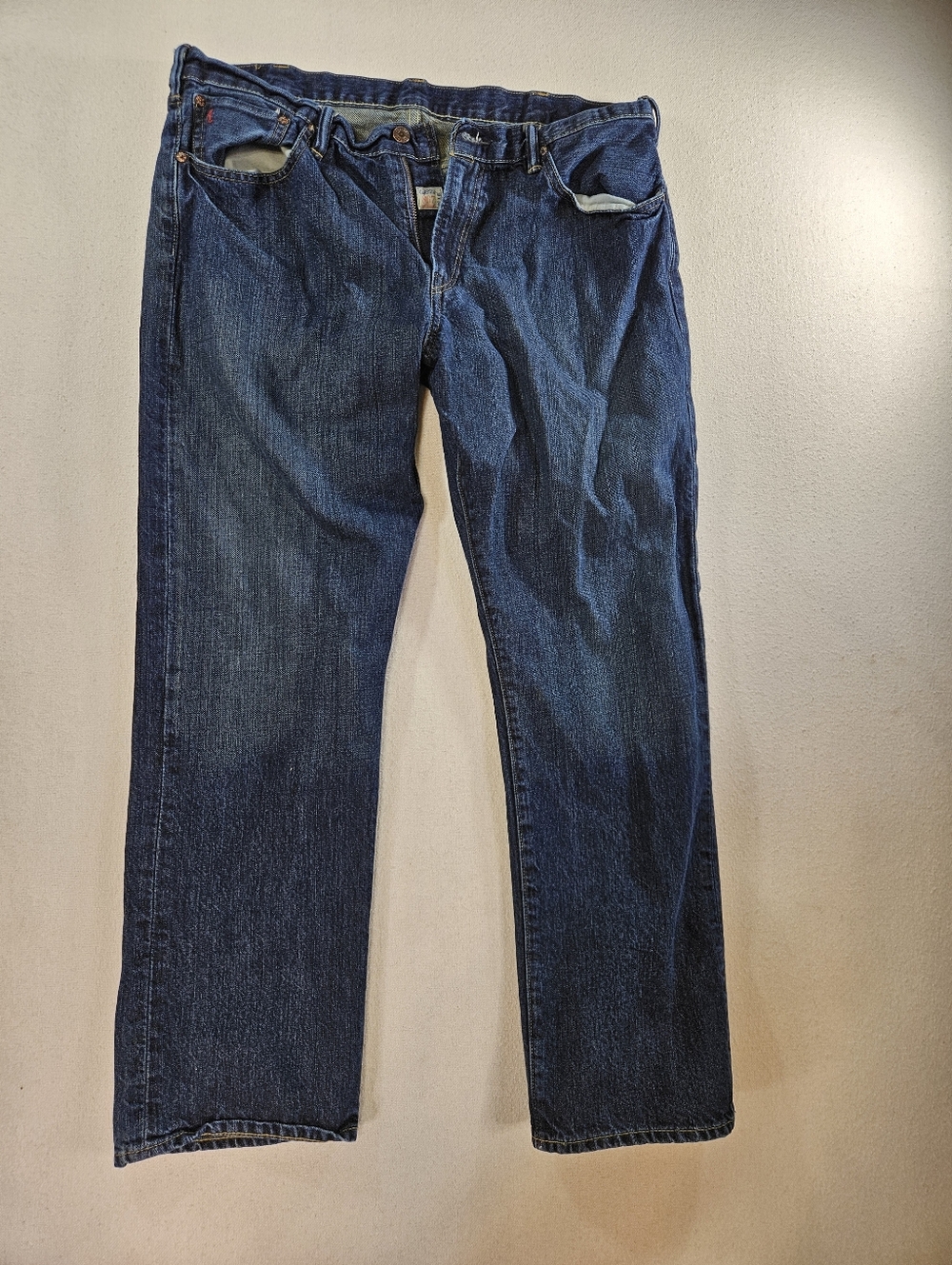 Polo Ralph Lauren 867 Jeans 38x32 Blue Classic Fit Denim - Picture 6 of 9